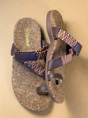 Spenco Womens Size 11 Orthotic Island Slide Brown Sandals EU 42.5